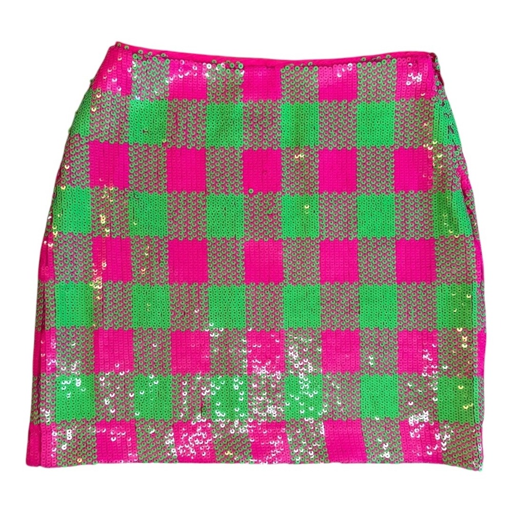 NEW Trina‎ Turk Rico Check Mini Skirt Party Festival Size 00 NWT